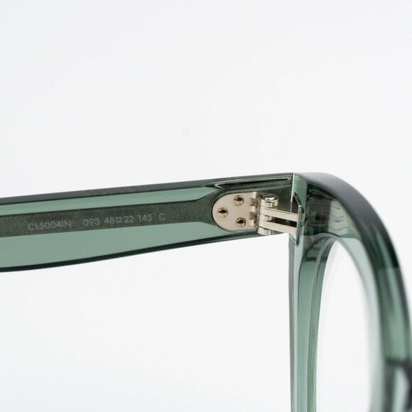 NEW Celine CL5004IN 093 CELINE 3 DOTS Transparent Teal Women Square Eyeglasses - Picture 9 of 12